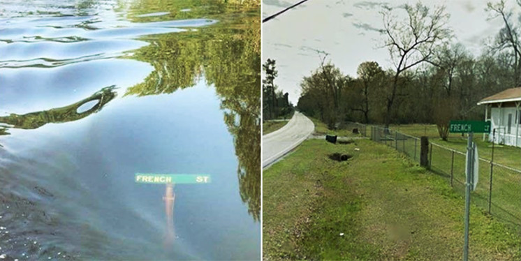 Lumberton, Texas (east of Houston, just north of Beaumont) under water after Hurricane Harvey