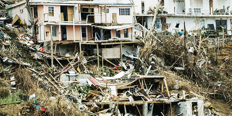 St. Thomas, Virgin Islands - aftermath of a hurricane