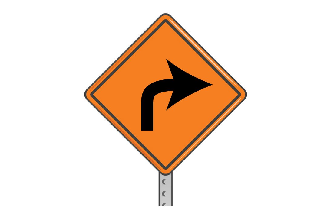 Street Sign Arrow Redirecting to the right