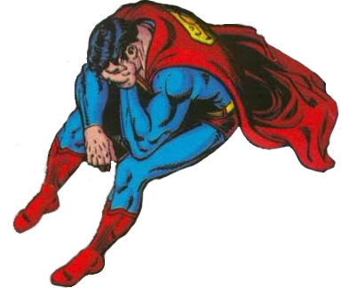 superman image exhausted