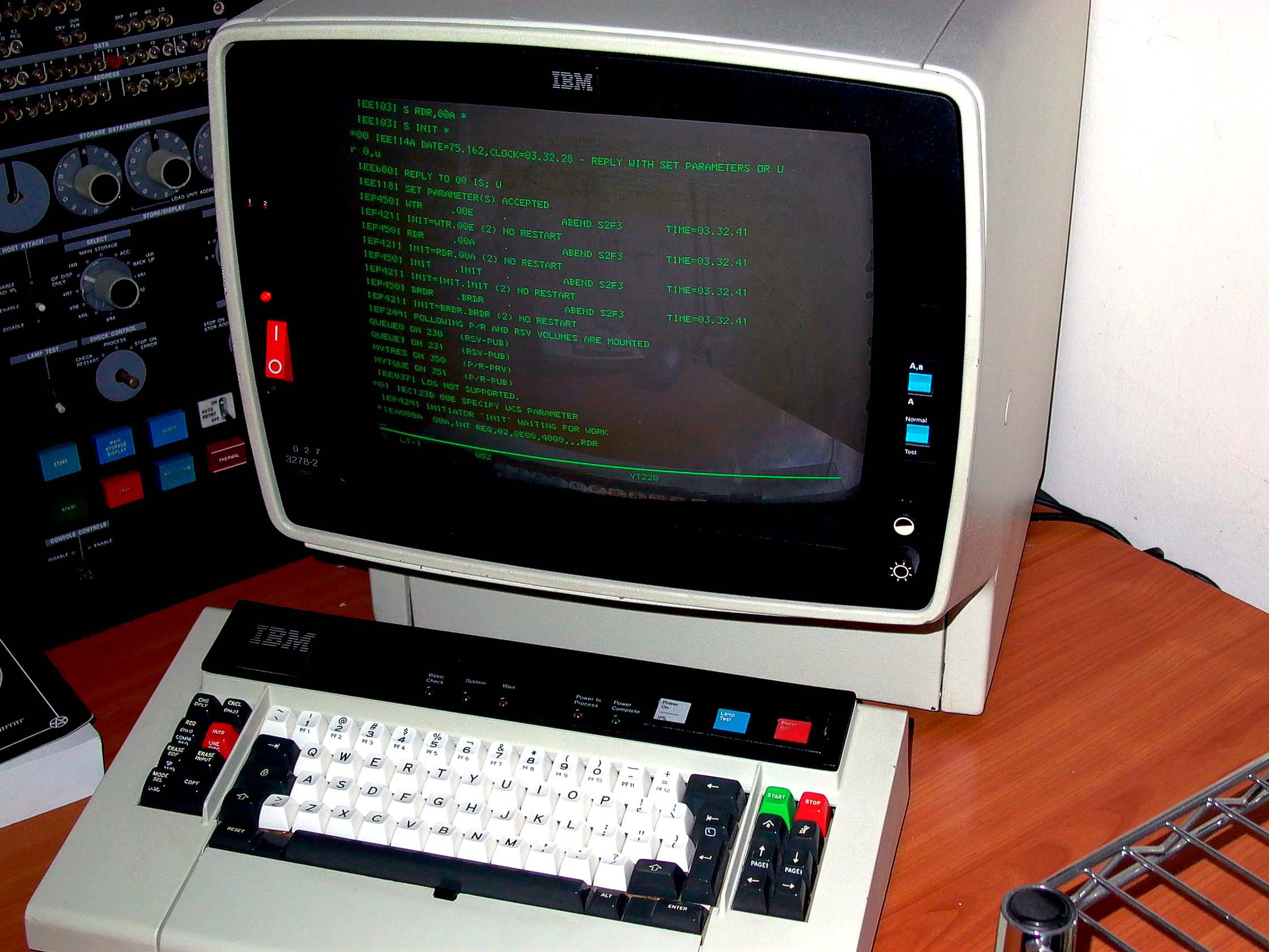 image IBM mainframe crt terminal circa 1980's