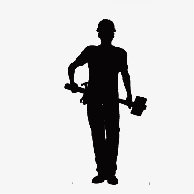 silhouette figure workman