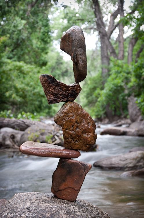 image of balanced stone sculpture by Michael grab