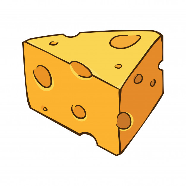 Cartoon cheese wedge