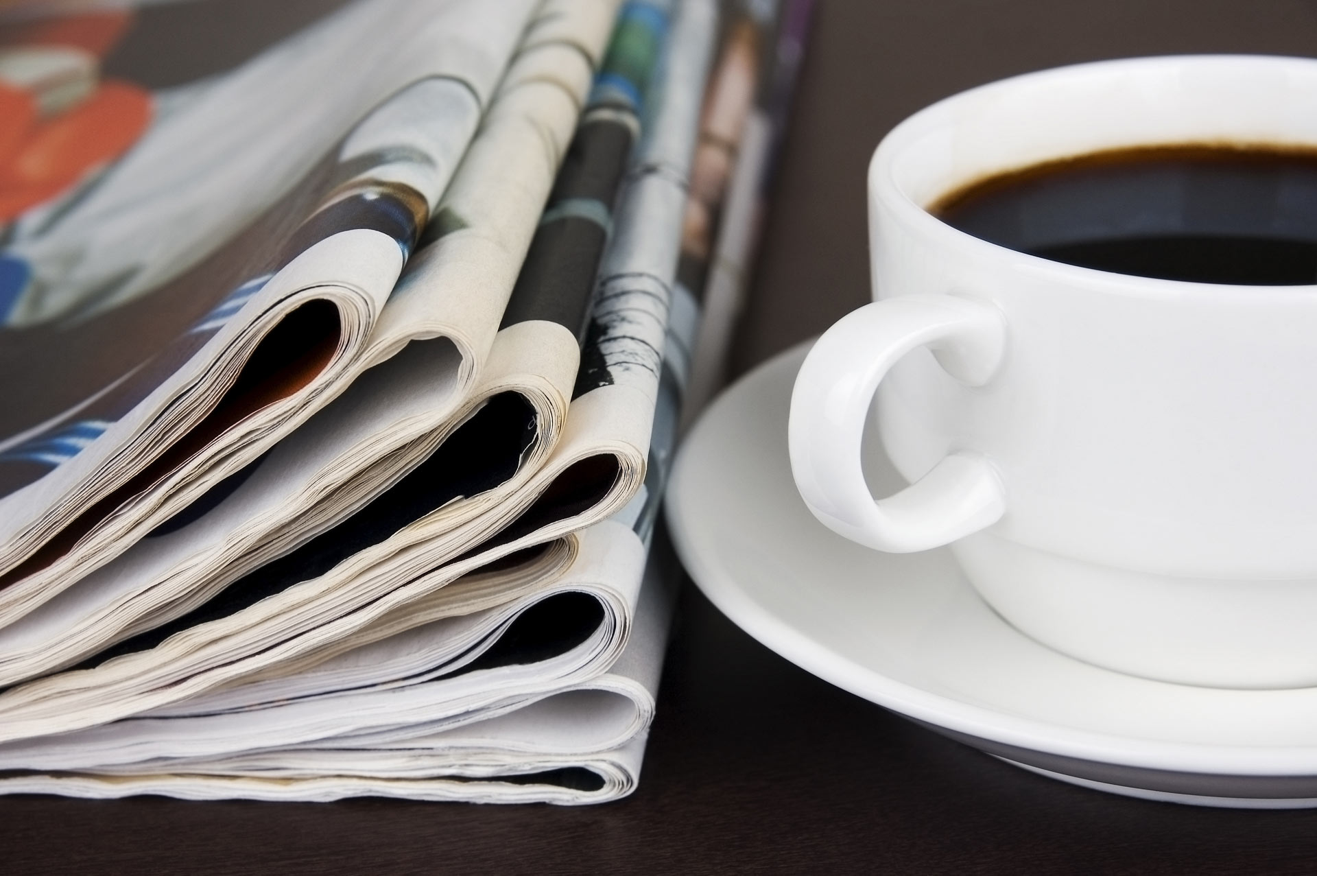 image Newspapers and coffee