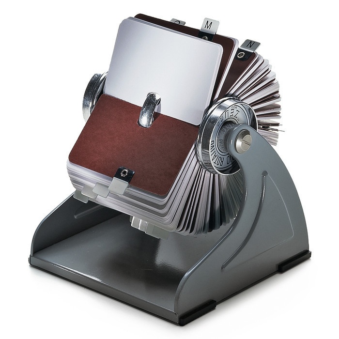 "Rolodex" rotary contact card file